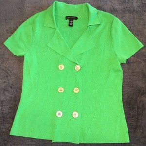 Cable & Gauge Womens Medium Green Sweater double